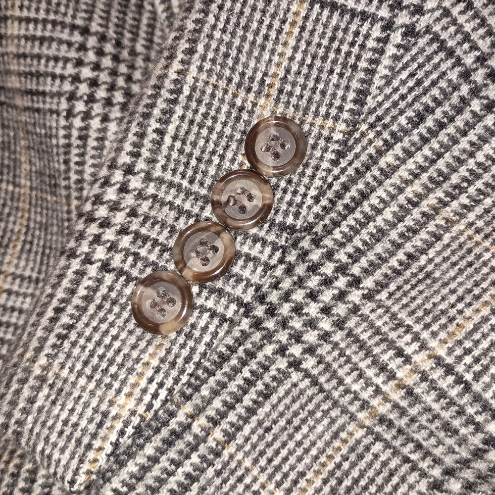 NWOT Mens Brooks Brothers 100% Camel Hair Houndstooth Glen Plaid Sport Coat 39R - Picture 9 of 16